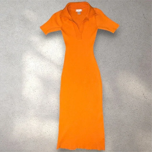 fit and flare midi dress with v neck Petite Fit-N-Flare Linear Soft Knit Midi Dress